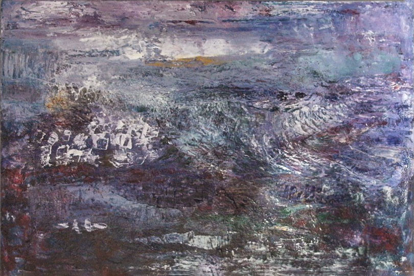 4. "Night Sea" - acrylic on board, 82.5x57cm, framed [SOLD]