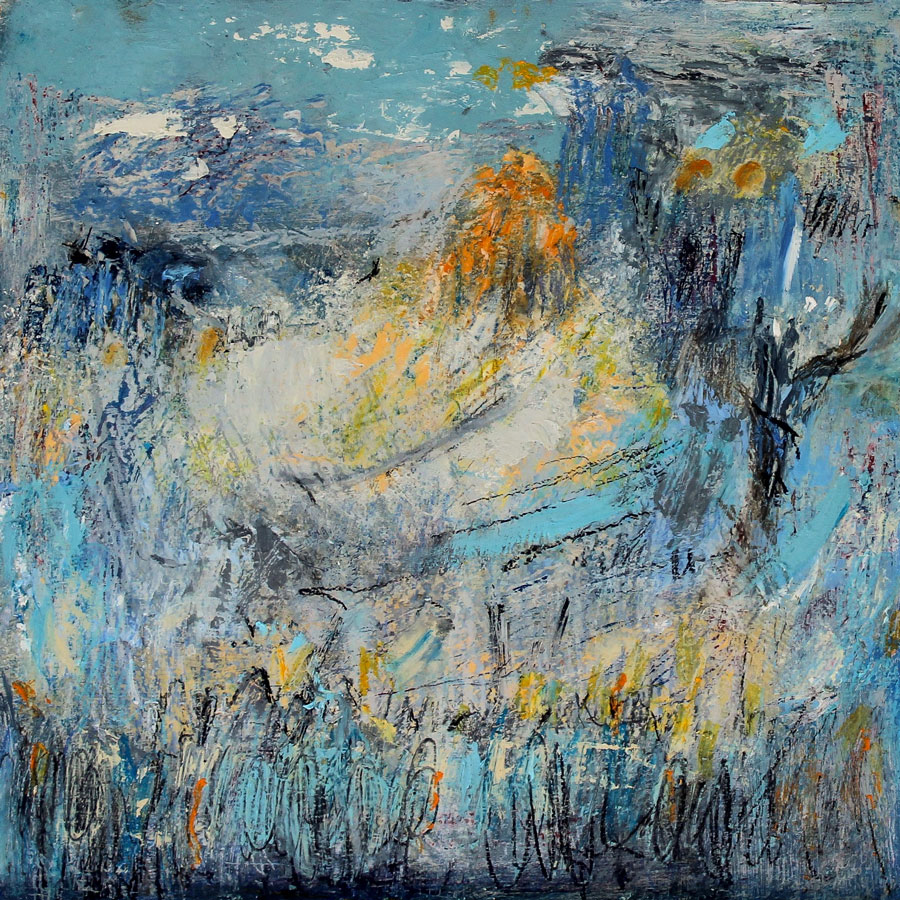 46. "Blue Landscape" - Oil on board (30x30cm)